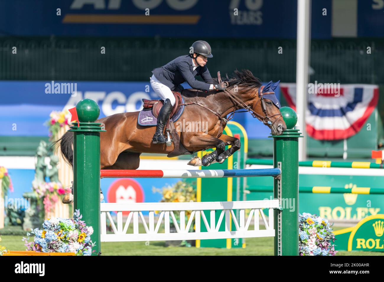 Calgary, Alberta, Kanada, 2022-09-08, Conor Swail (IRL) Riding Count Me in, CSIO Spruce Meadows Masters - CANA Cup Stockfoto