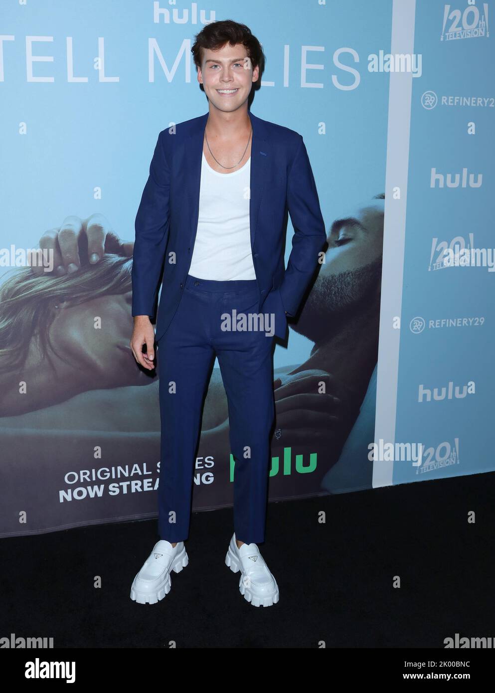 Hollywood, USA. 08. September 2022. Aidan Alexander kommt auf den Hulu TELL ME LIES Red Carpet, der am Donnerstag, den 8. September 2022 im Neuehouse in Hollywood, CA, abgehalten wird. (Foto: Juan Pablo Rico/Sipa USA) Quelle: SIPA USA/Alamy Live News Stockfoto