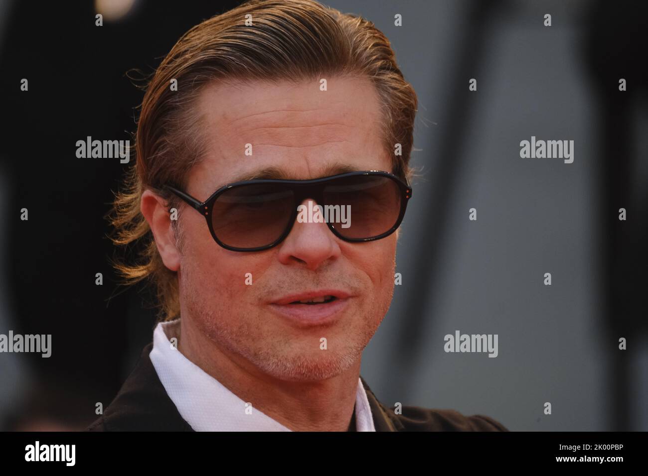 Der amerikanische Schauspieler Brad Pitt bei den Internationalen Filmfestspielen von Venedig 79 2022. Blonder Roter Teppich. Venedig, Italien, 8.. September 2022 Stockfoto