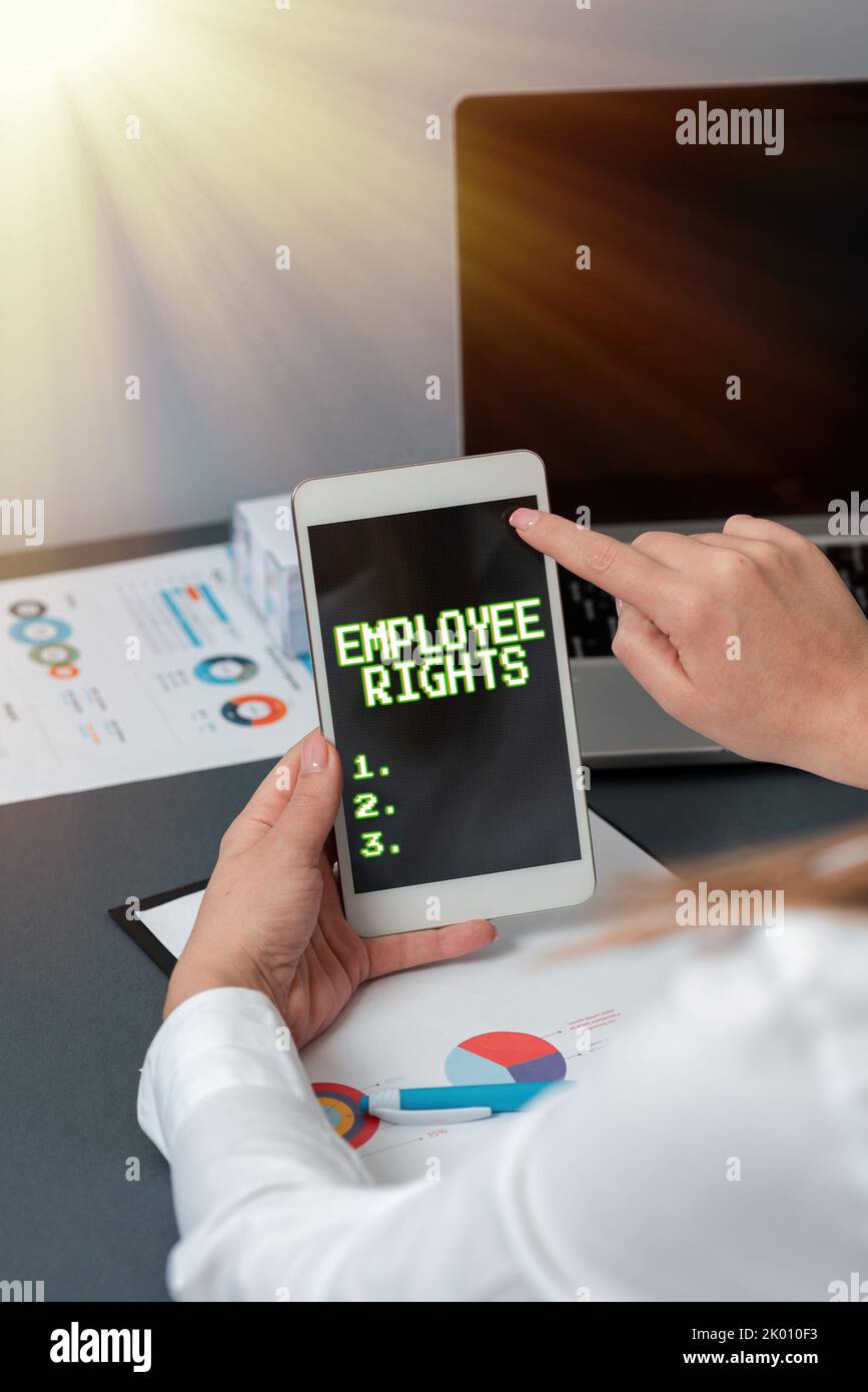 Konzeptionelle Darstellung MitarbeiterrechteAlle Mitarbeiter haben Grundrechte an ihrem eigenen Arbeitsplatz. Konzeptfoto Alle Mitarbeiter haben Grundrechte an ihrem Stockfoto