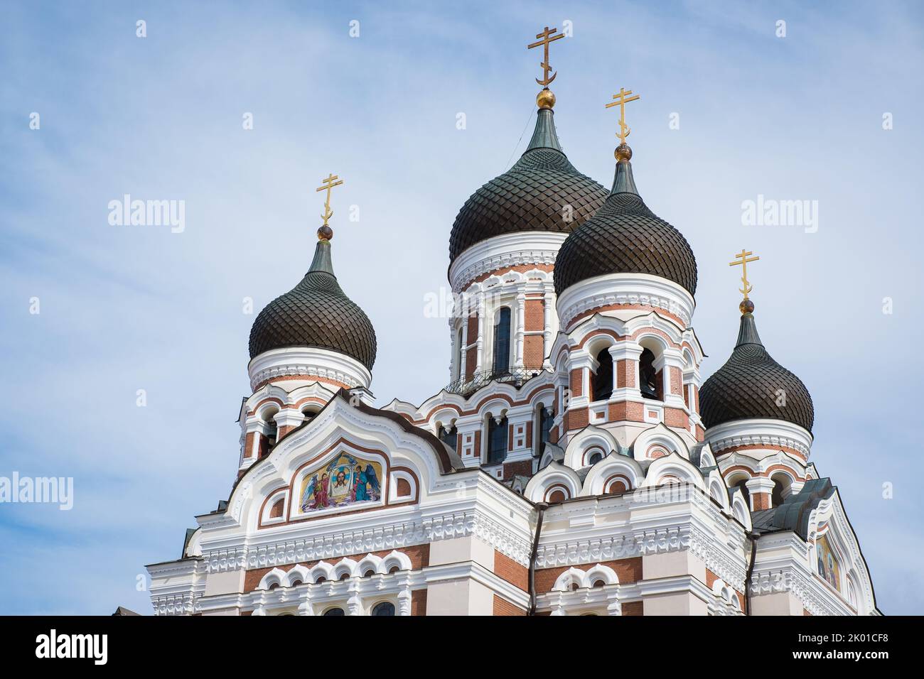 Alexander-Nevsky-Kathedrale auf dem Toompea-Hügel in Tallinn, Estland. Stockfoto