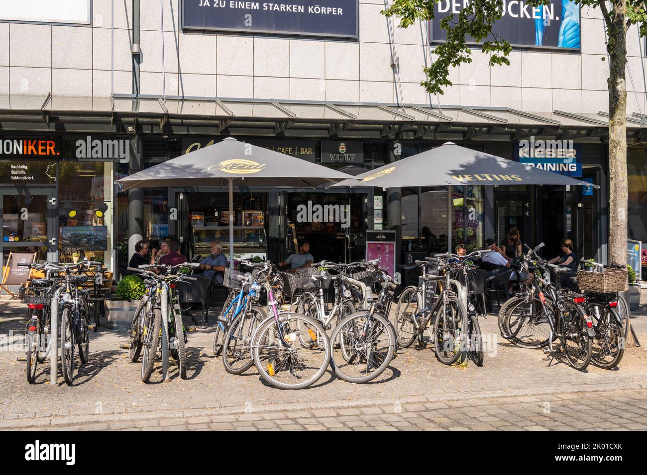 Sommerliche impressionen aus der Kieler Altstadt um den Alten Markt Stockfoto