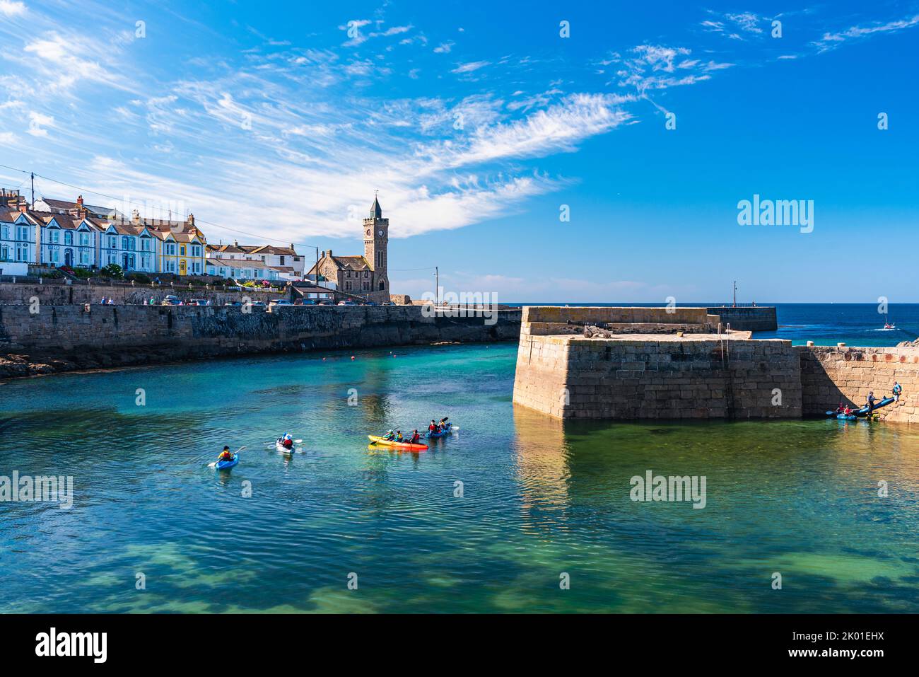 Porthleven Harbour, Porthleven, Helston, Cornwall, England, VEREINIGTES KÖNIGREICH Stockfoto