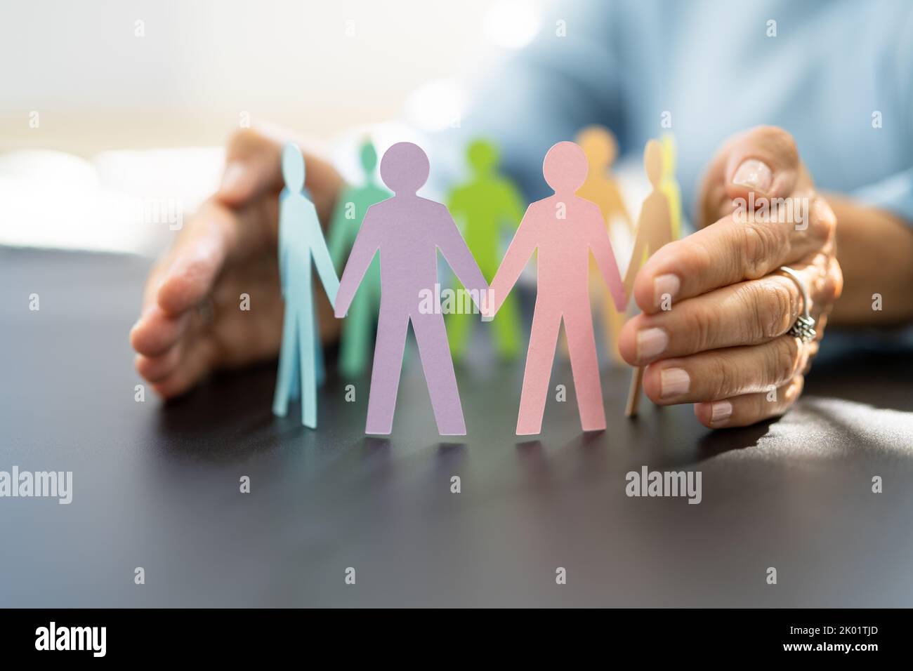 Vielfalt Und Integration Am Arbeitsplatz. LGBT-Führung und Versicherung Stockfoto