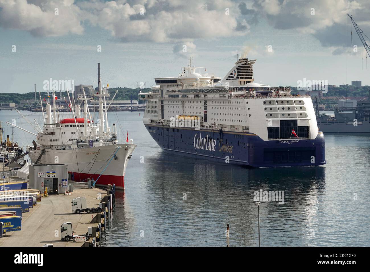 Kiel, Deutschland. 08. August 2022. Die Fähre 'Magic' von Color Line ...