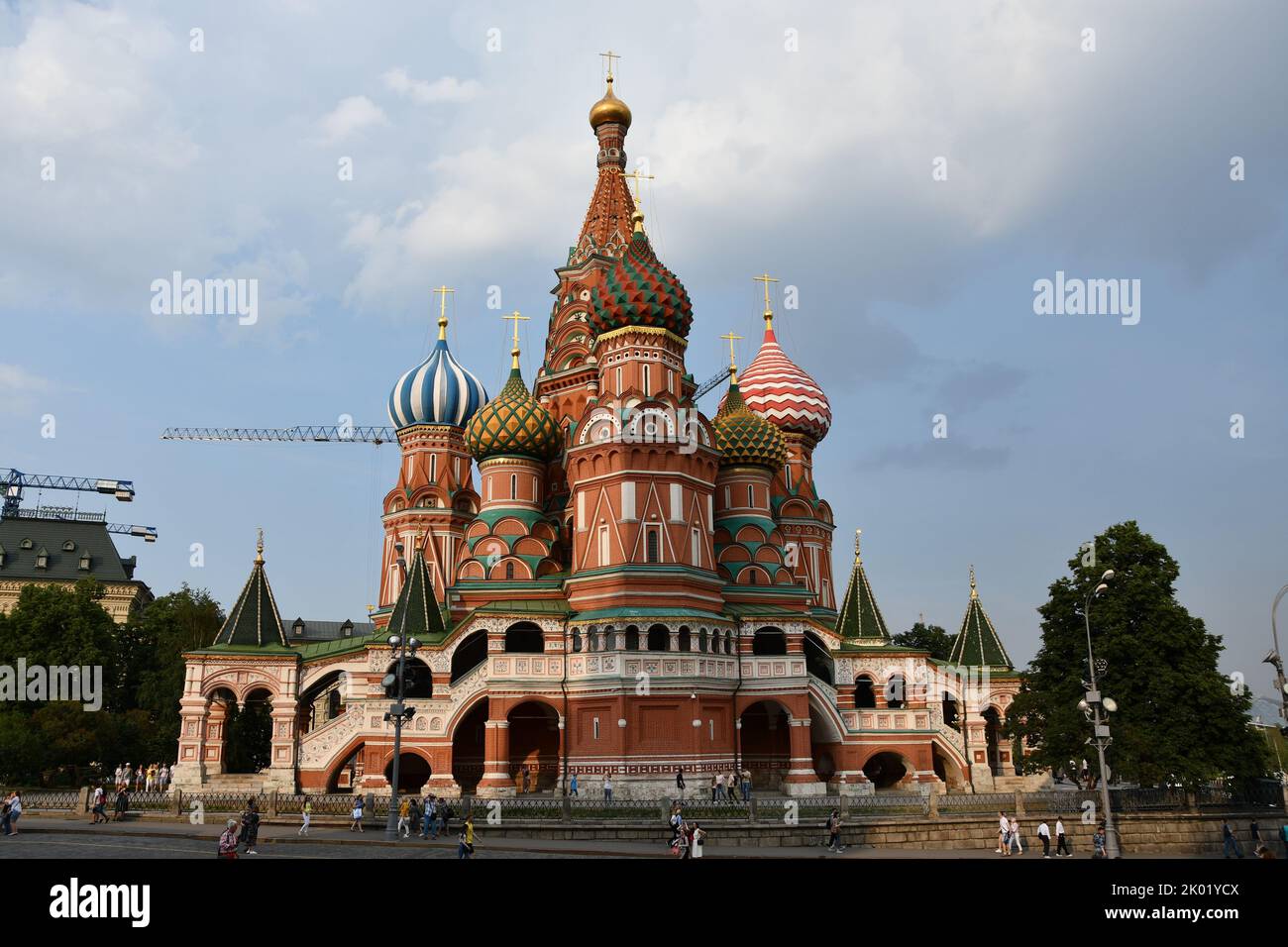 Die weltberühmte, ikonische Basilius-Kathedrale in Moskau, Russland Stockfoto
