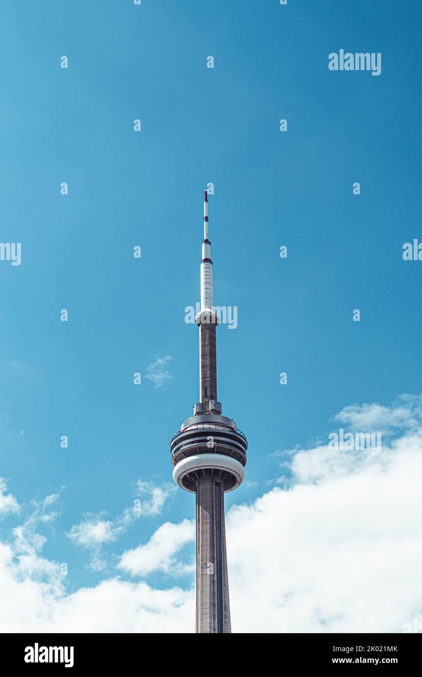 Blick auf den CN Tower in Toronto Stockfoto