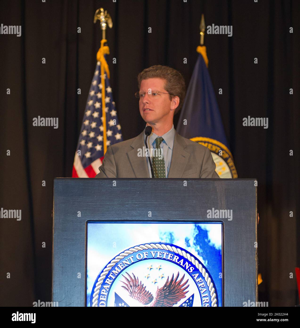 Vom Department of Veterans Affairs gesponsertes Nationales Forum für obdachlose Veteranen, unter den Teilnehmern war auch Sekretär Shaun Donovan. Stockfoto