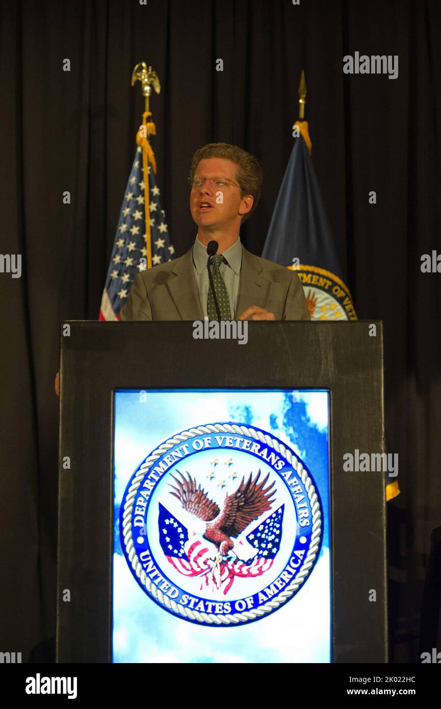 Vom Department of Veterans Affairs gesponsertes Nationales Forum für obdachlose Veteranen, unter den Teilnehmern war auch Sekretär Shaun Donovan. Stockfoto