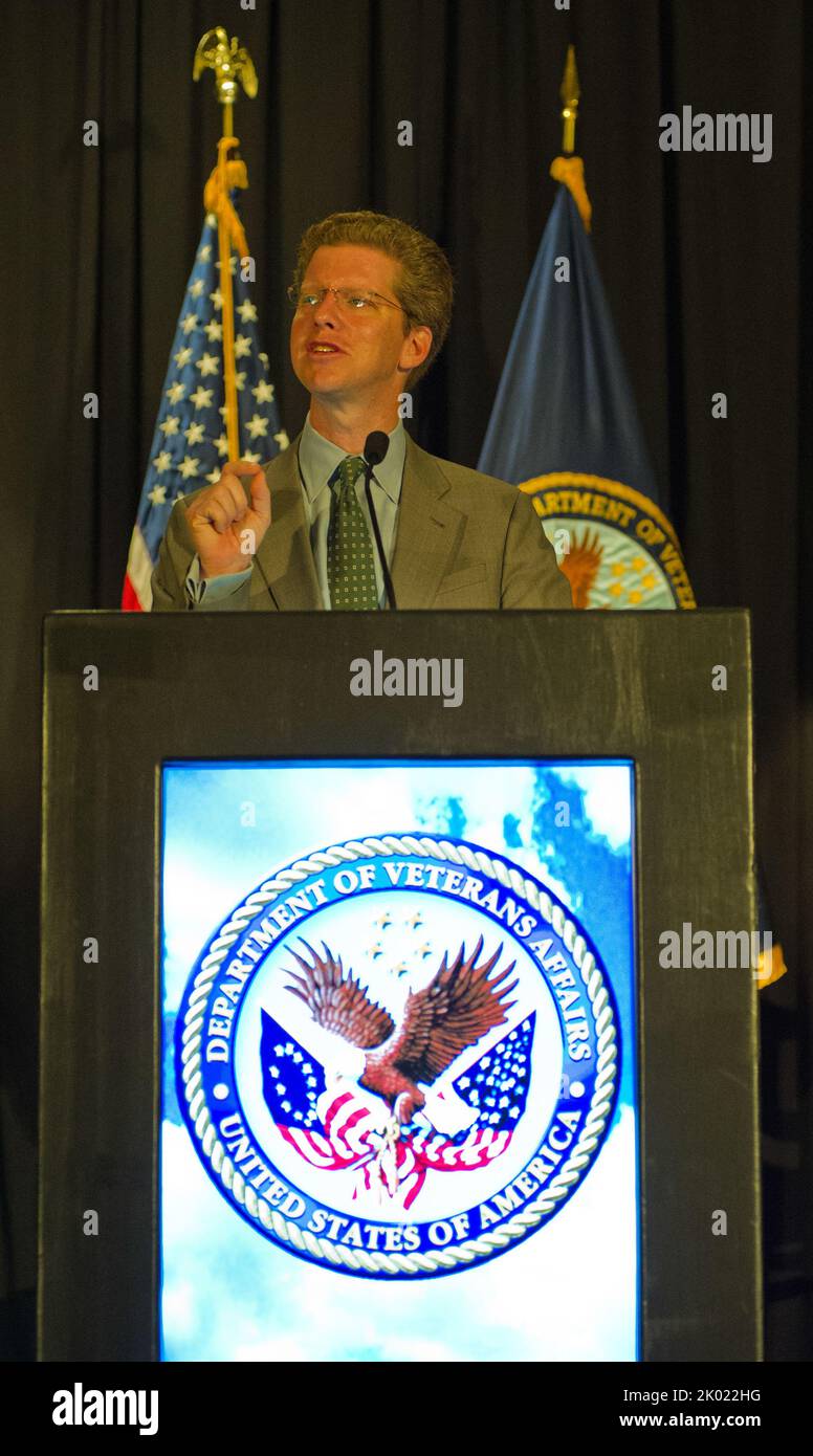 Vom Department of Veterans Affairs gesponsertes Nationales Forum für obdachlose Veteranen, unter den Teilnehmern war auch Sekretär Shaun Donovan. Stockfoto