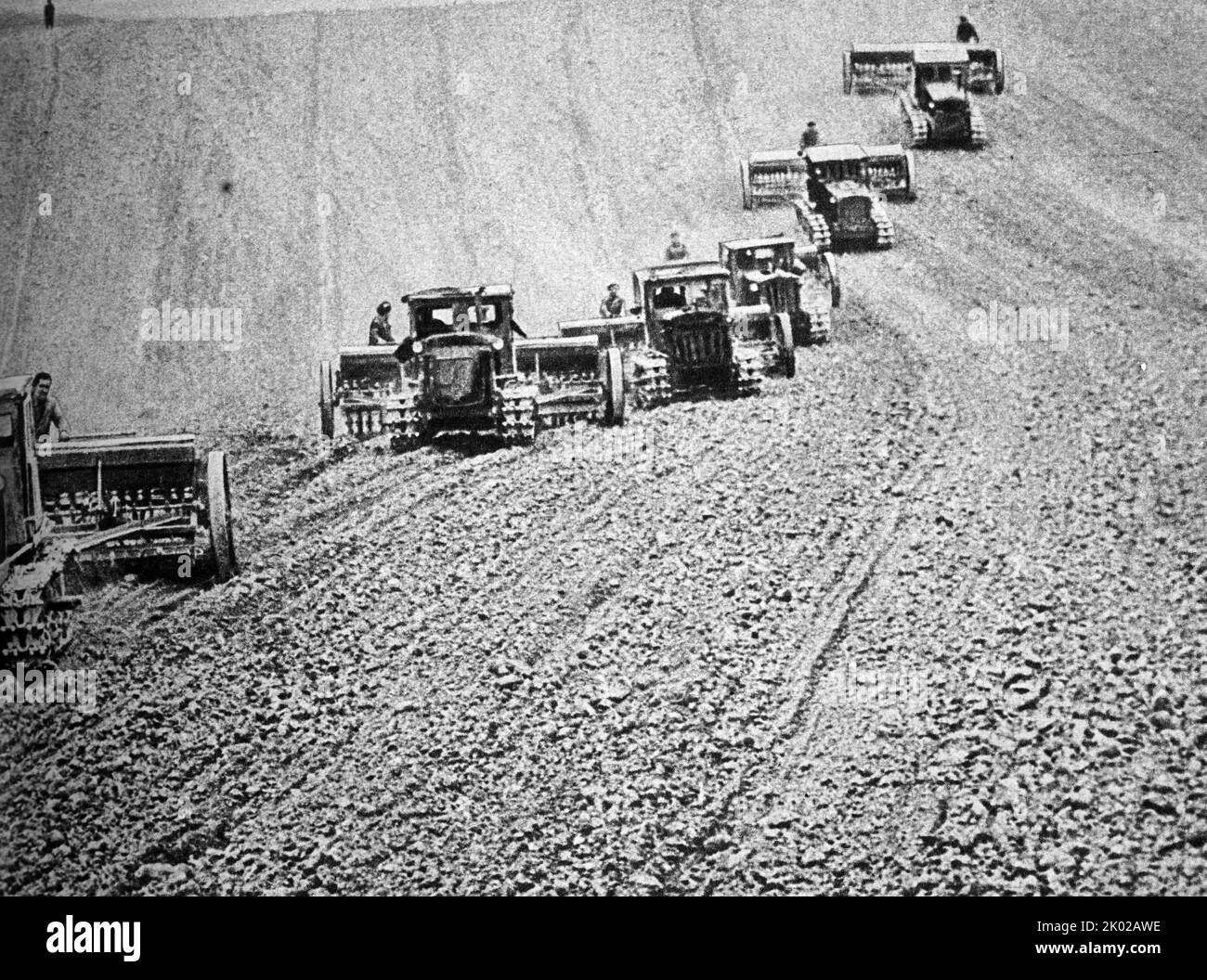 Sowjetischer kollektiver staatlicher Bauernhof. 1960 Stockfoto