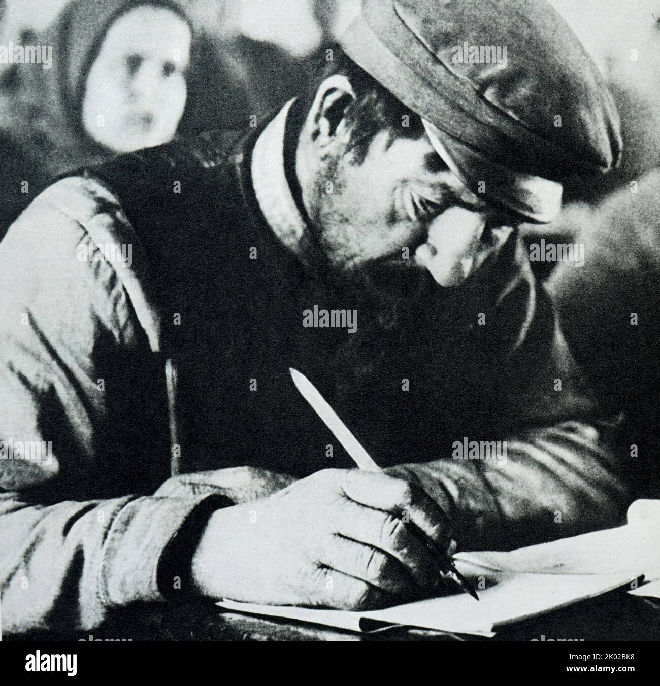 Sowjetische Alphabetisierungskampagne 1929 Stockfoto