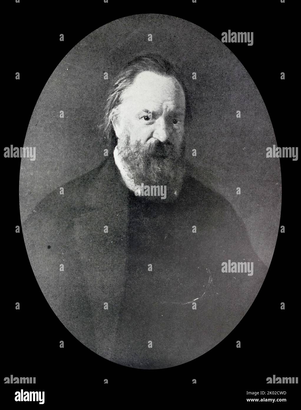 Alexander Ivanovich Herzen (1812 - 1870) , russischer Schriftsteller und Denker, bekannt als der "Vater des russischen Sozialismus" Porträt von Herzen von Nikolai Ge (1867) Stockfoto