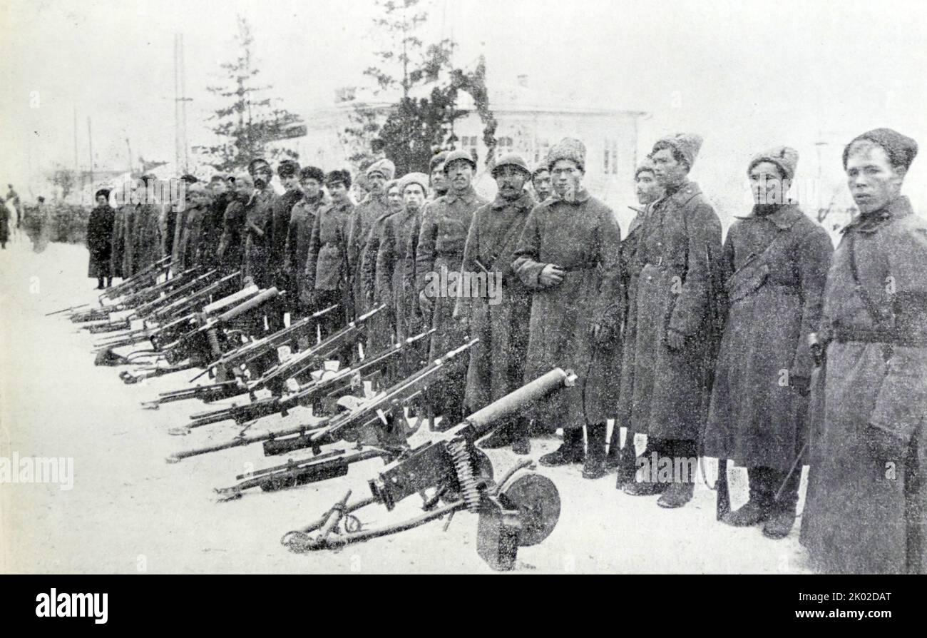 Trophäen von der Ostfront, die von der Roten Armee erobert wurden. &#13;&#10; Stockfoto
