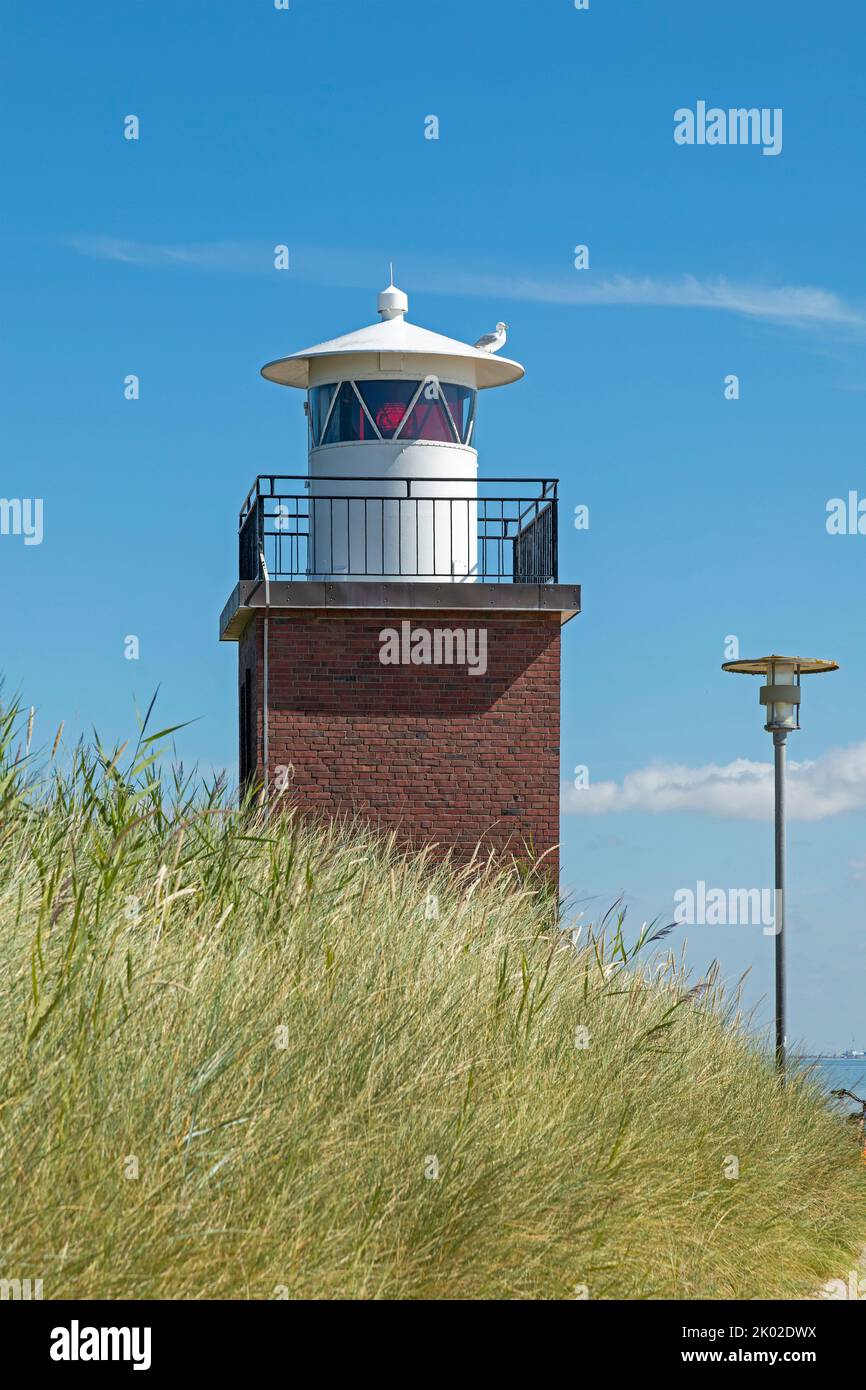 Leuchtturm, Wyk, Föhr-Insel, Nordfriesland, Schleswig-Holstein, Deutschland Stockfoto
