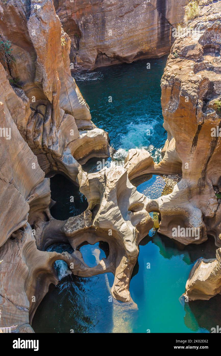 Die Luck-Schlaglöcher von Bourkes befinden sich im Blyde River Canyon Reserve an der Panoramastrasse in der südafrikanischen provinz mpumalanga Stockfoto