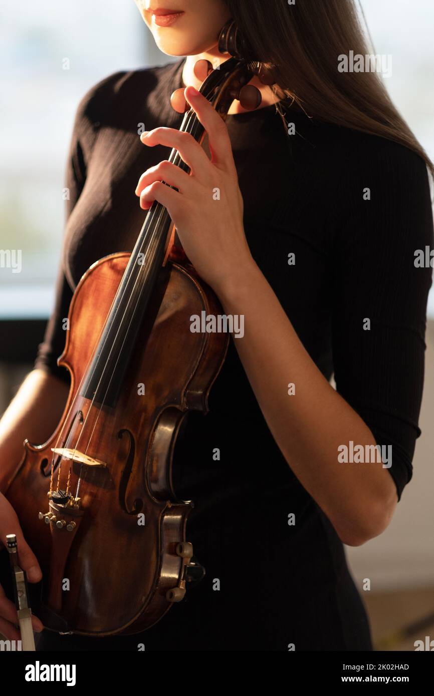 Violinist Portrait professionelle Instrumentenmusik Stockfoto