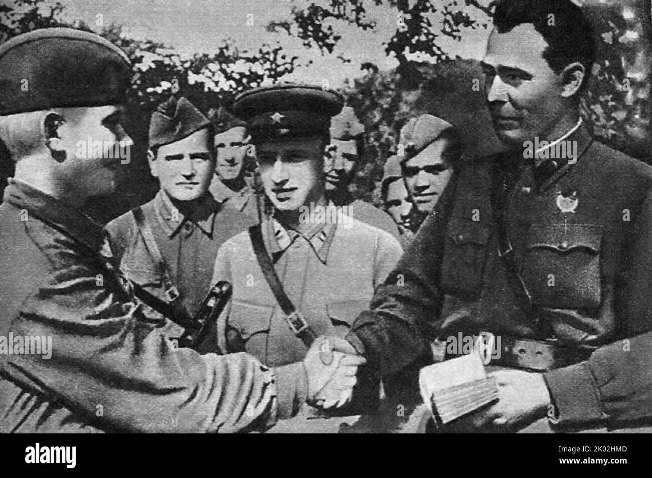 Leonid Breschnew 1942 als politischer Kommissar während des Zweiten Weltkriegs Stockfoto