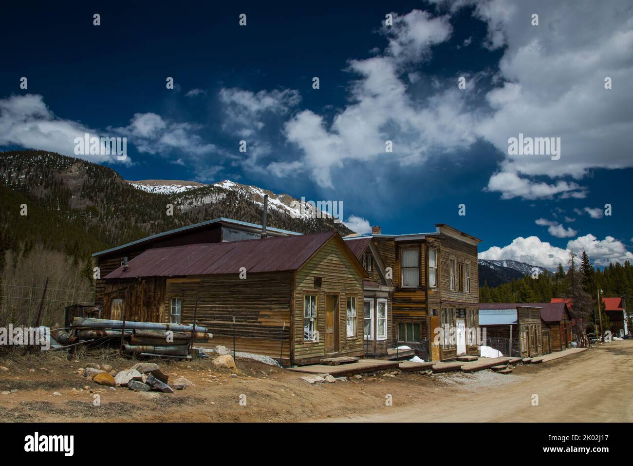 Verlassene Geisterstadt St. Elmo. Chaffee County, Colorado, USA Stockfoto
