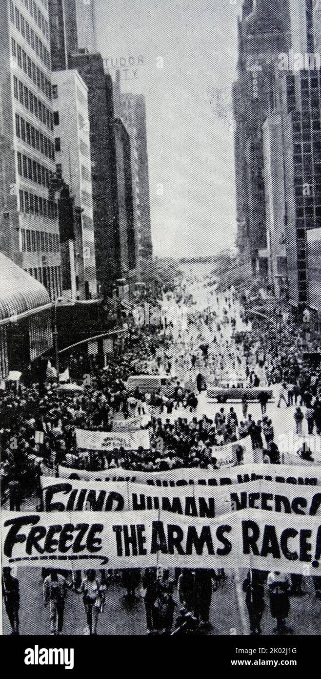 Anti-Kriegs-Demonstration in New York. USA 1983 Stockfoto