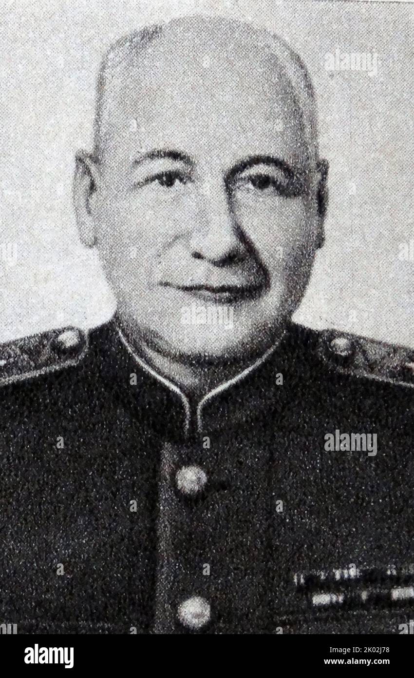 Andrei Nikolajewitsch Tupolew (1888 - 1972); sowjetischer Luftfahrtingenieur, bekannt für seine bahnbrechenden Flugzeugentwürfe Stockfoto