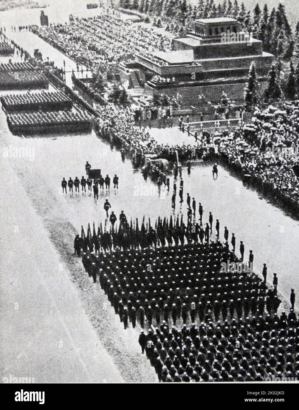 Siegesparade. Rotes Quadrat. Moskau 24. Juni 1945 Stockfoto