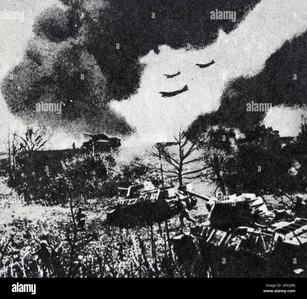 Schlacht an der russischen Ostfront. August 1943 Stockfoto