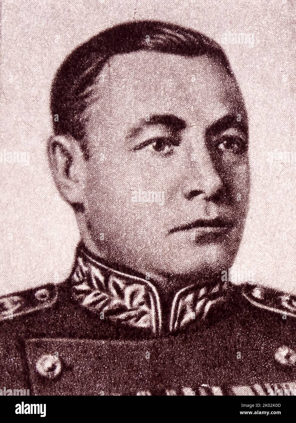 Nikolay Gerasimovich Kusnezow (1904 - 1974) Admiral der Flotte der Sowjetunion und diente während des Zweiten Weltkriegs als Volkskommissar der Marine. Stockfoto
