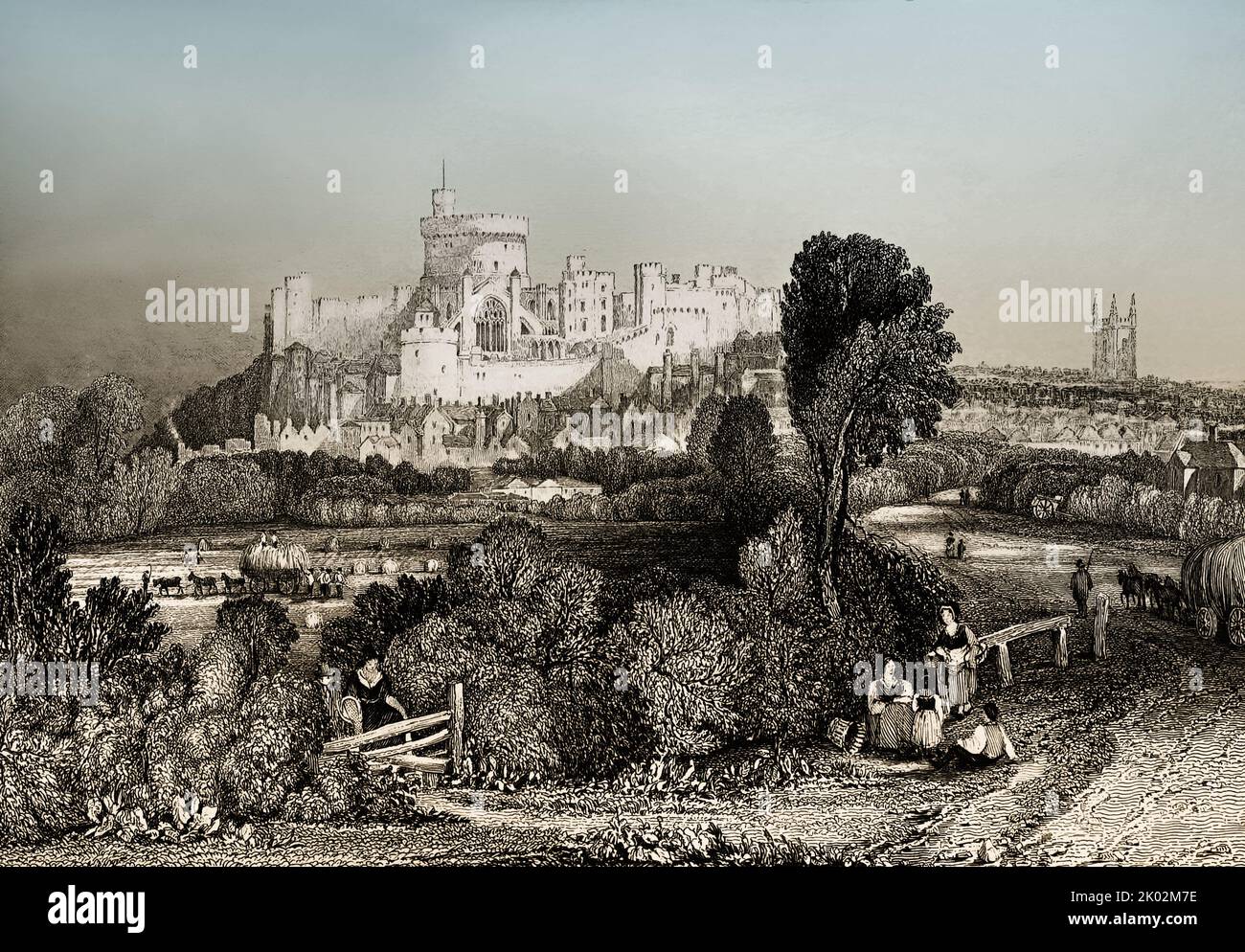Windsor Castle, 1839, königliche Residenz in Windsor, Burkshire, England, Großbritannien Stockfoto