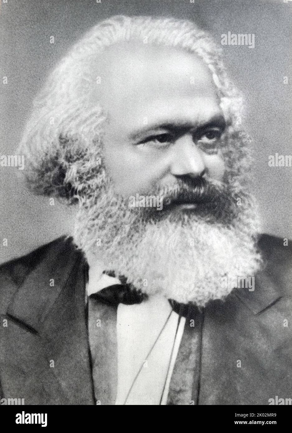 Karl Marx (1818 - 1883) deutscher Philosoph, Ökonom, Historiker, Soziologe, Politikwissenschaftler, Journalist und sozialistischer Revolutionär Stockfoto