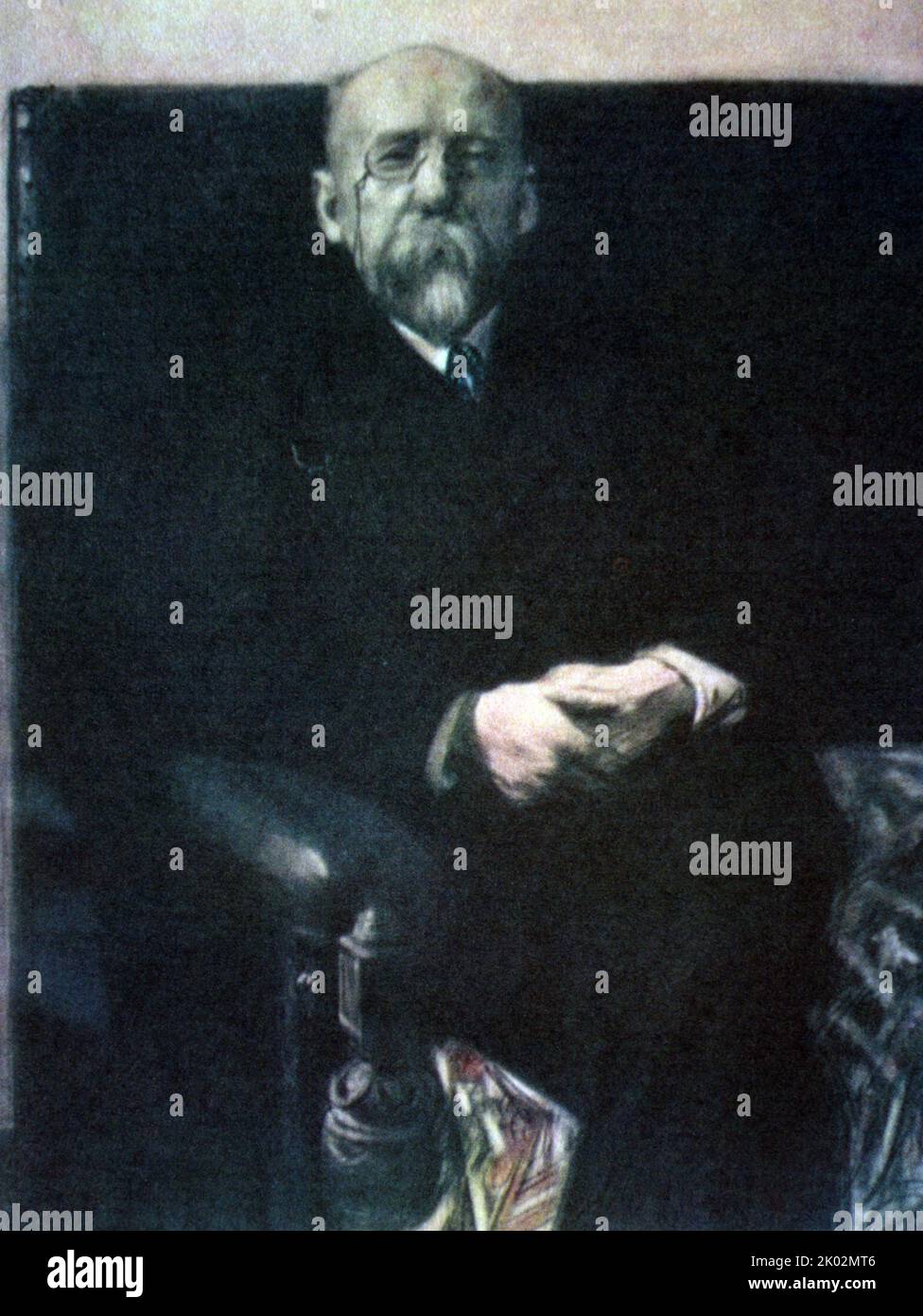 Gemälde von Fjodor Sologub (1863 - 1927) Russischer symbolistischer Dichter, Romanautor, Dramatiker und Essayist. Stockfoto