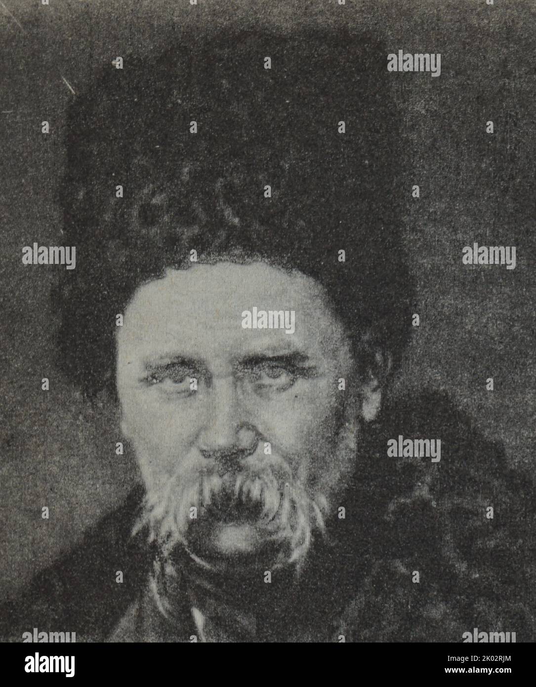 Taras Grigorjewitsch Schewtschenko. Auch bekannt als Kobzar Taras, oder einfach Kobzar, war ein ukrainischer Dichter, Schriftsteller, Künstler, öffentliche und politische Figur sowie Folklorist und Ethnograph. Sein literarisches Erbe gilt als Grundlage der modernen ukrainischen Literatur und zu einem großen Teil der modernen ukrainischen Sprache. Stockfoto