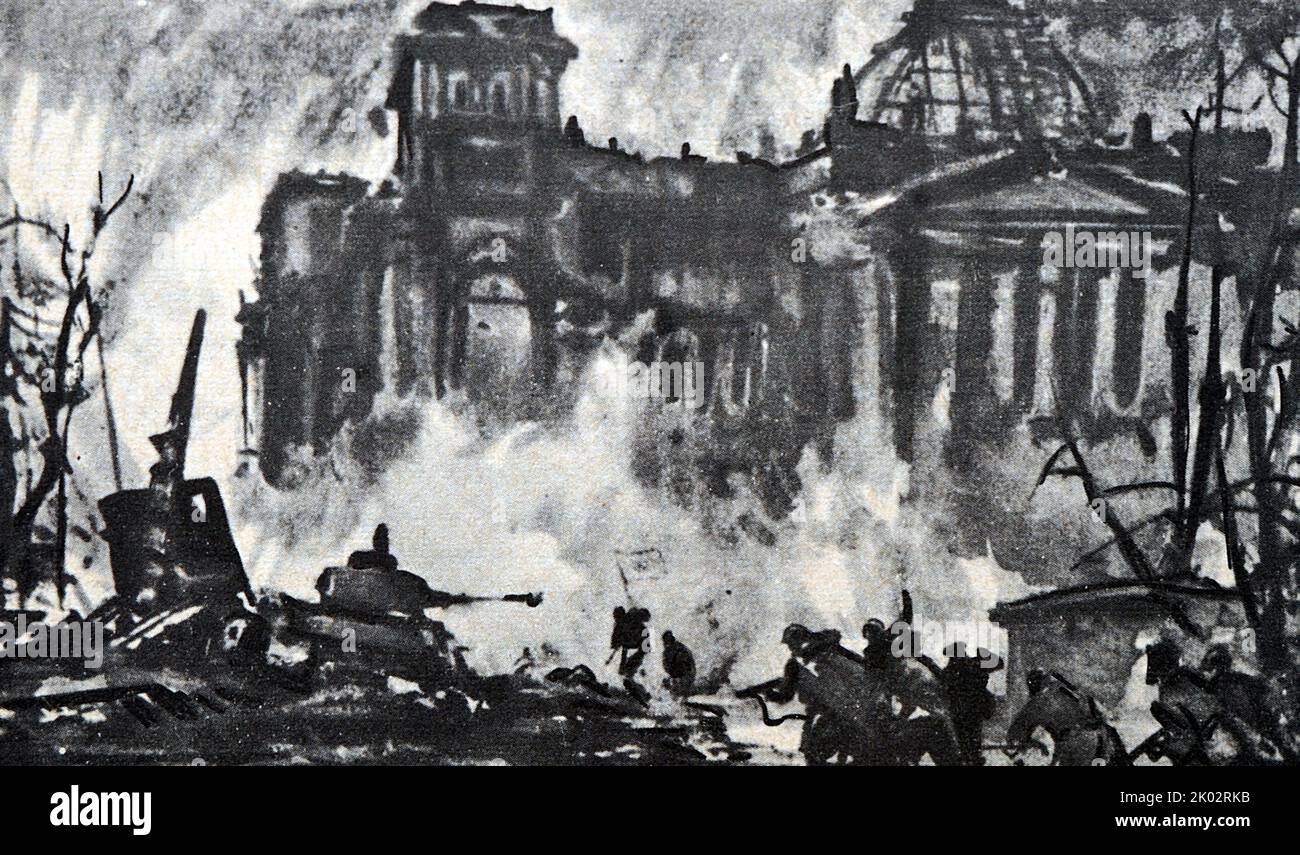 V. Bogatkin. Der Letzte Wurf. Sturm auf den Reichstag. Am Ende des Zweiten Weltkriegs, 1945 Stockfoto