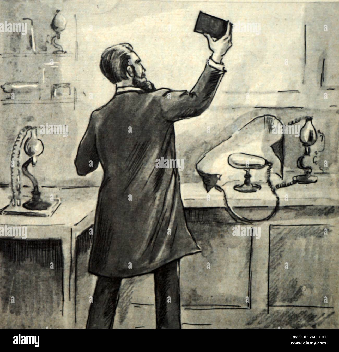 Wilhelm Rontgen (1845-1923), deutscher Physiker, Entdecker der Röntgenstrahlung. Stockfoto