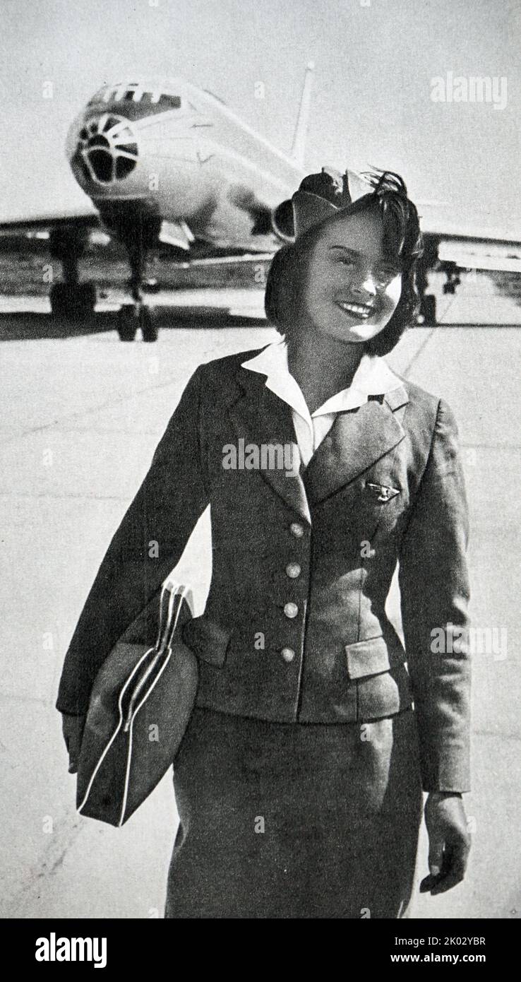 Zivilluftfahrt in der UdSSR (Sowjetunion) um 1960. Stockfoto