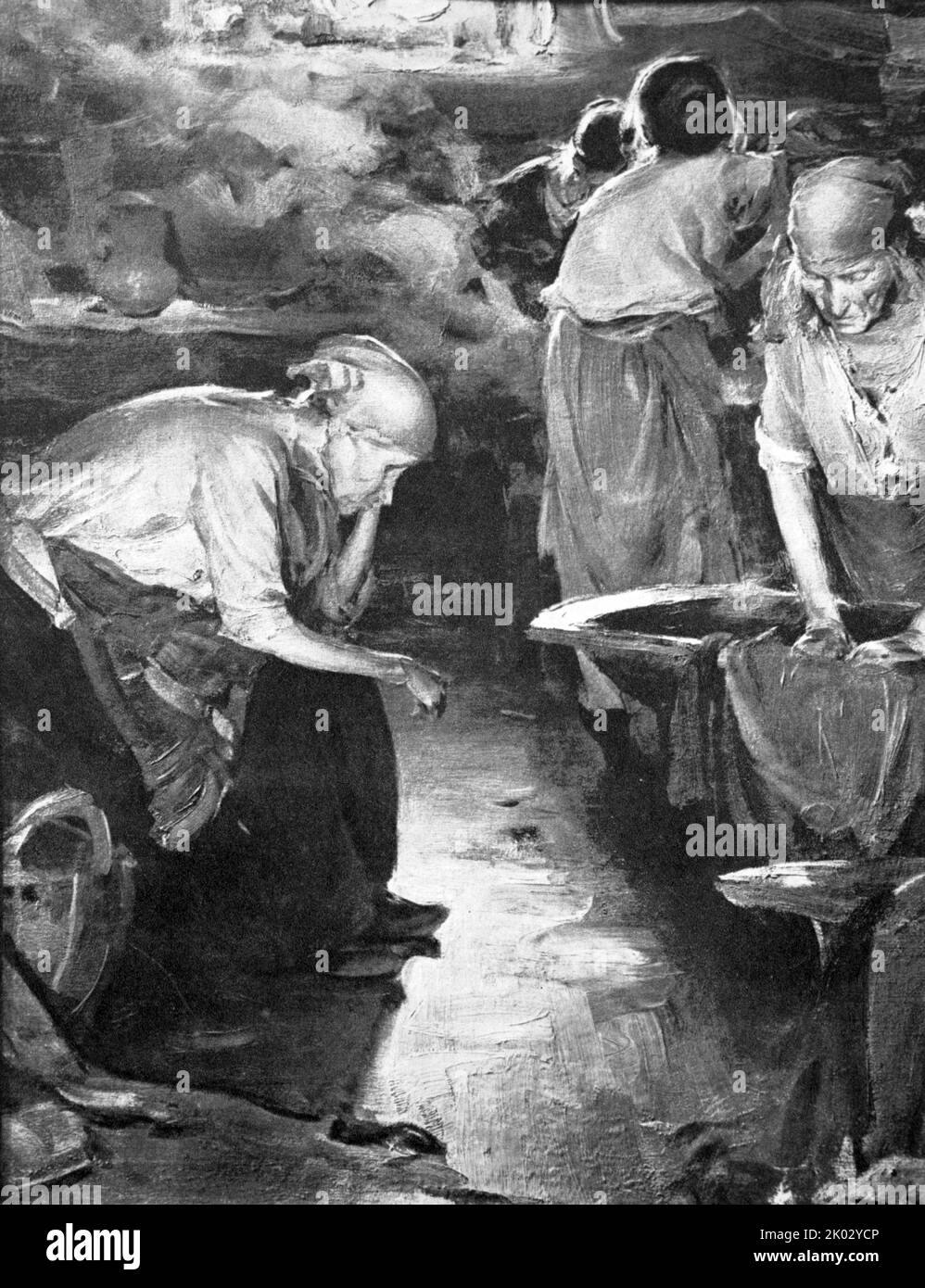 Laundresses. Archipov A. E. 1901. Stockfoto