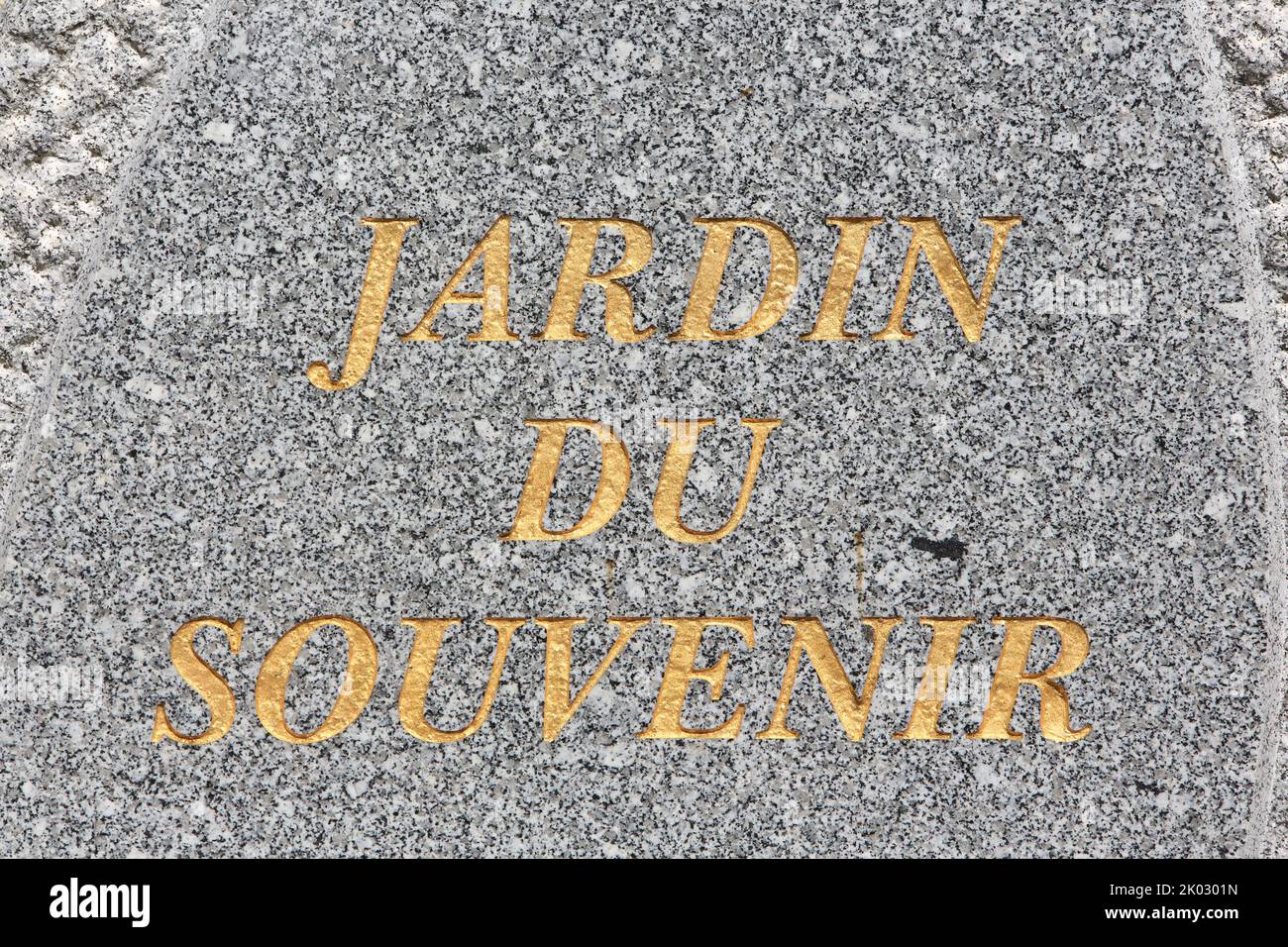 Jardin du Souvenir. Le-De-France. Haute-Savoie. Auvergne-Rhône-Apes. Stockfoto