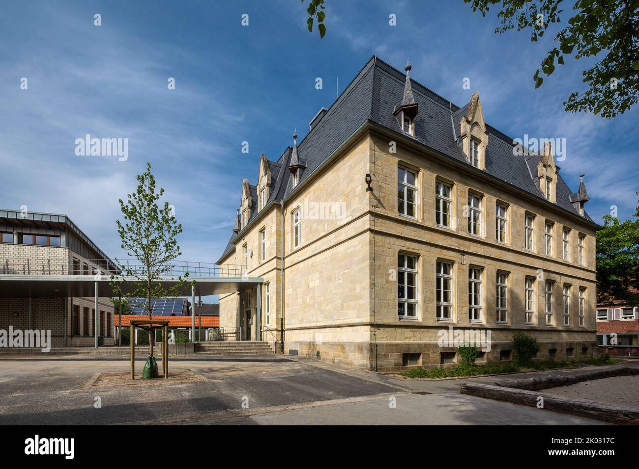 Deutschland, Billerbeck, Berkel, Baumberge, Münsterland, Westfalen, Nordrhein-Westfalen, Katholische Ludgerigrundschule, Ludgerischule, Grundschule Stockfoto