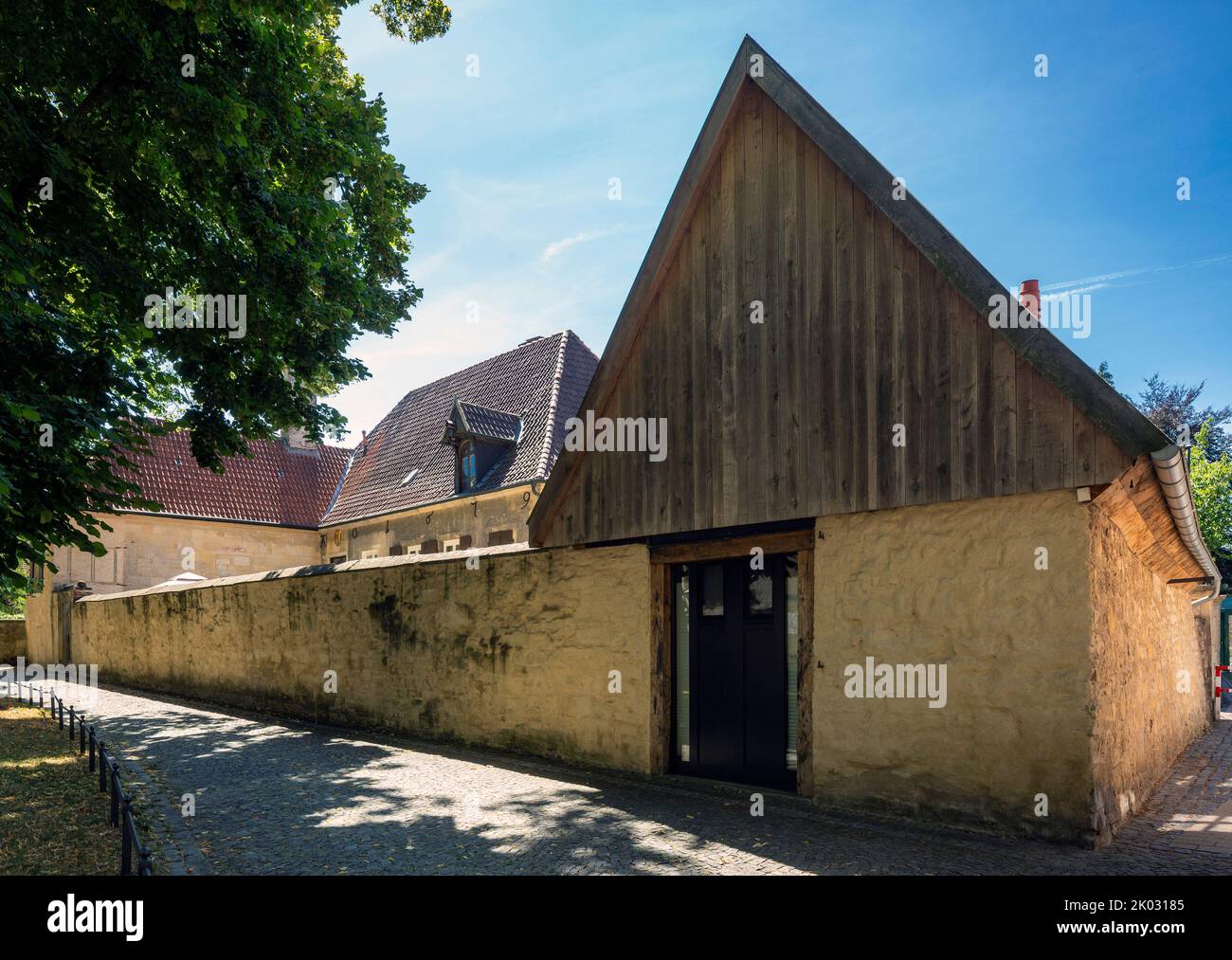 Deutschland, Billerbeck, Berkel, Baumberge, Münsterland, Westfalen, Nordrhein-Westfalen, Archidakonatshof am Johanniskirchplatz Stockfoto