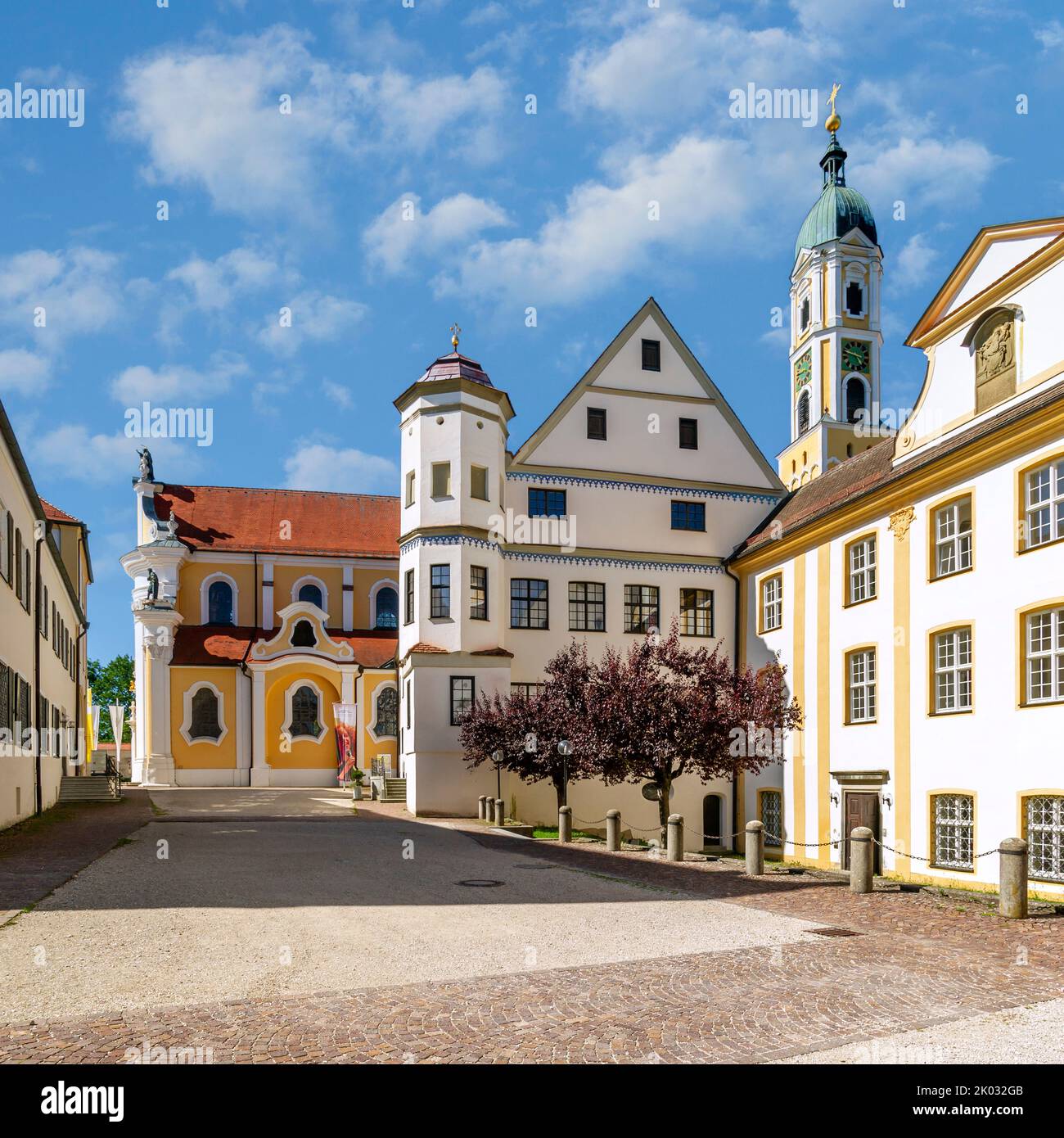 Die Reichsabtei Ochsenhausen war von 1090 bis 1803 ein Benediktinerkloster, das dem Heiligen Georg geweiht war. Stockfoto