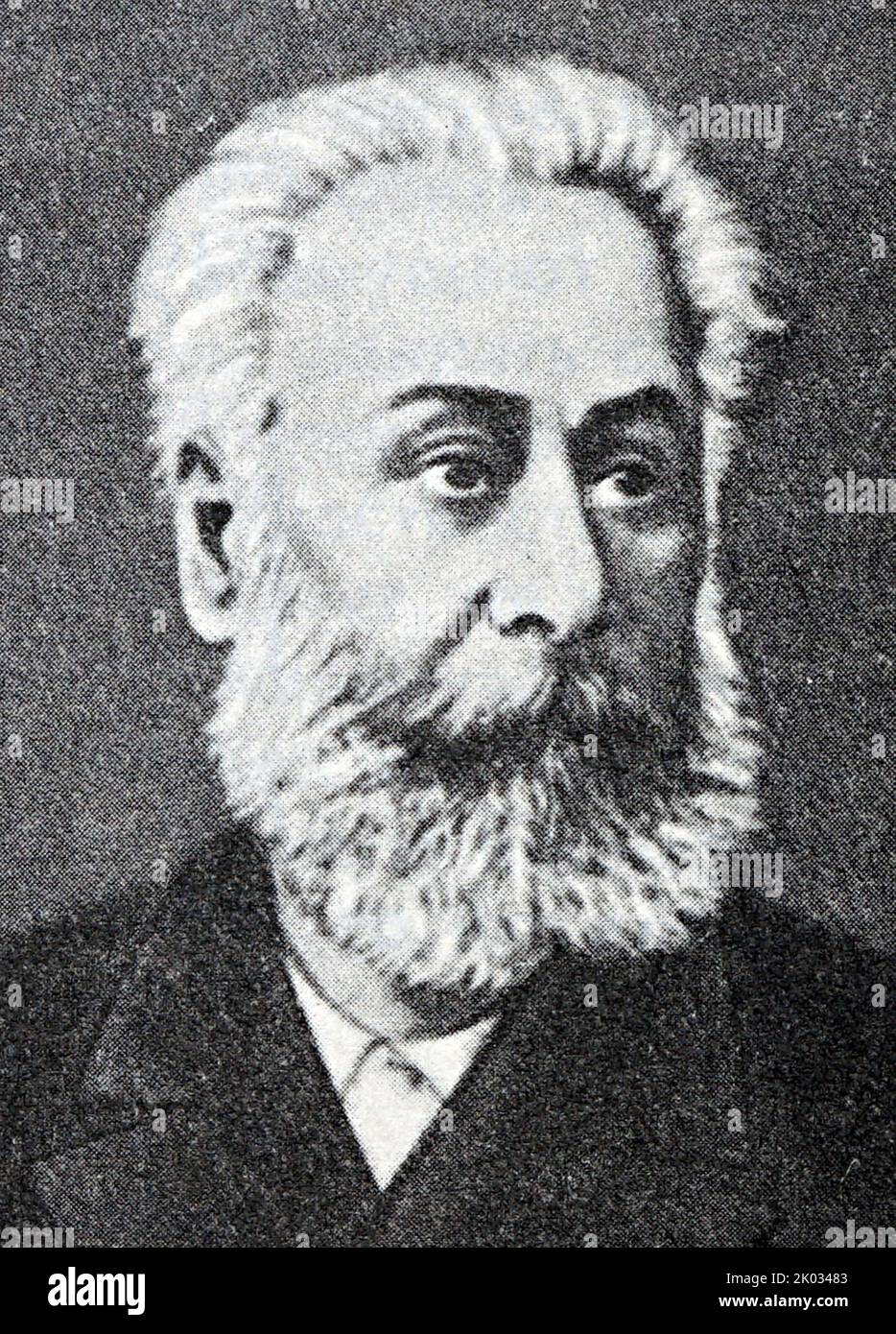 Prinz Akaki Zereteli (1840-1915), oft mononym als Akaki bekannt, war ein prominenter georgischer Dichter und eine Figur der nationalen Befreiungsbewegung. Stockfoto