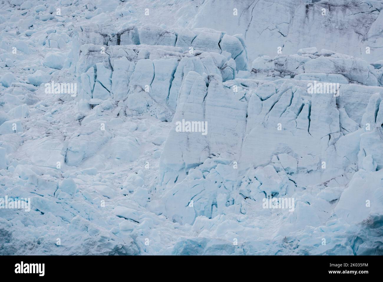 Nahaufnahme der Lilliehookbreen. Stockfoto