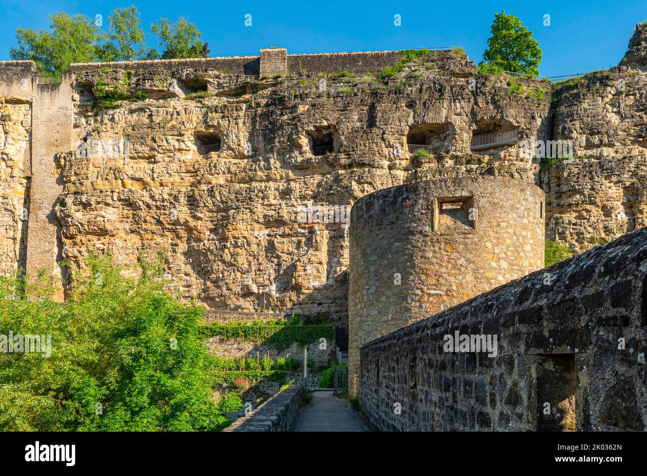 Pont du Stierchen und Bock Casemates, Luxemburg-Stadt, Großherzogtum Luxemburg, Europa Stockfoto
