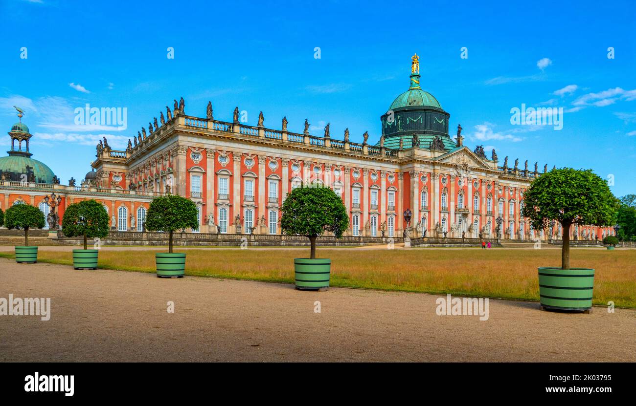 Neues Schloss, Sanssouci Park, Potsdam, Brandenburg, Deutschland Stockfoto