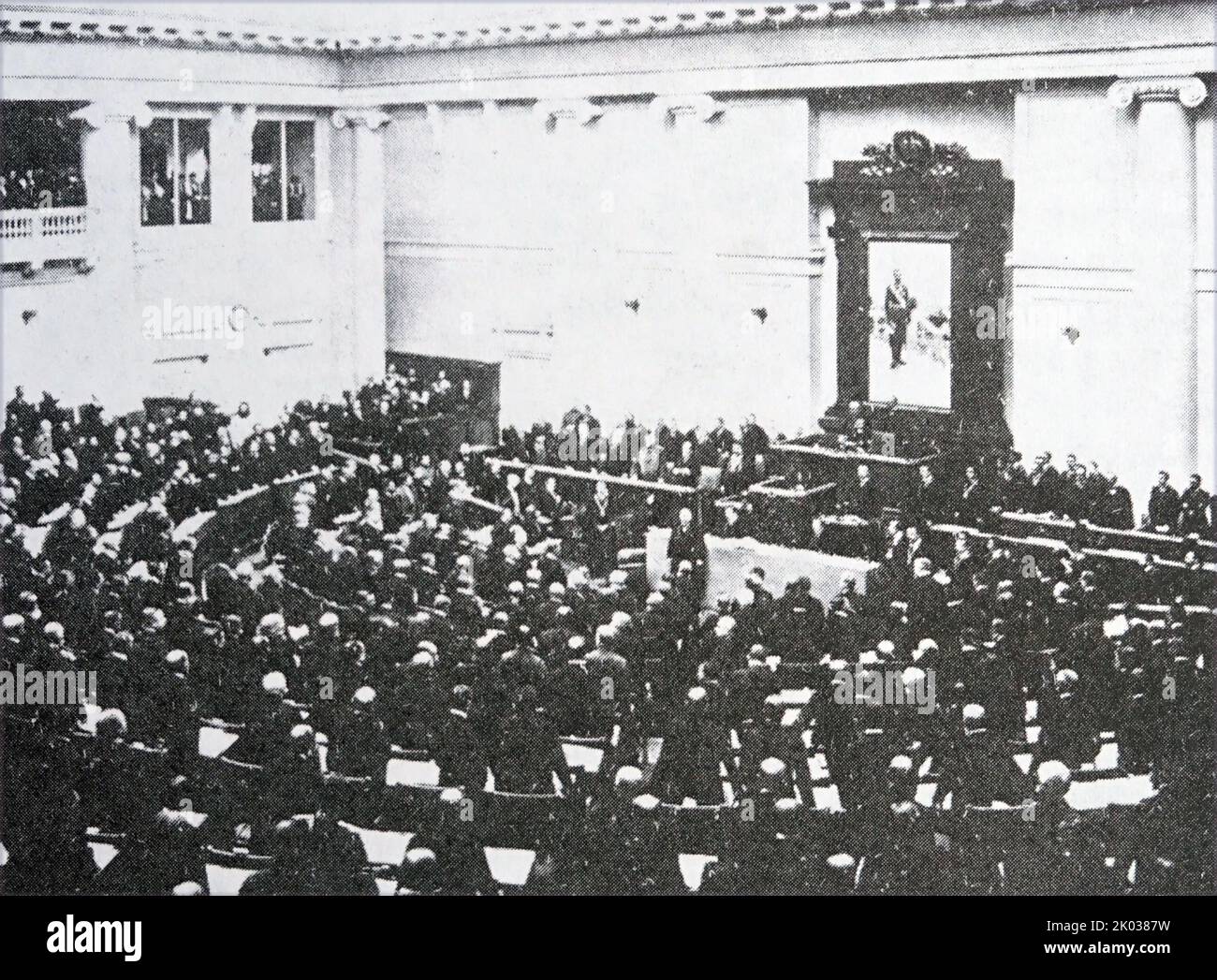 Sitzung der Staatsduma 4. (Kaiserliches Russisches Parlament) 1912. Stockfoto