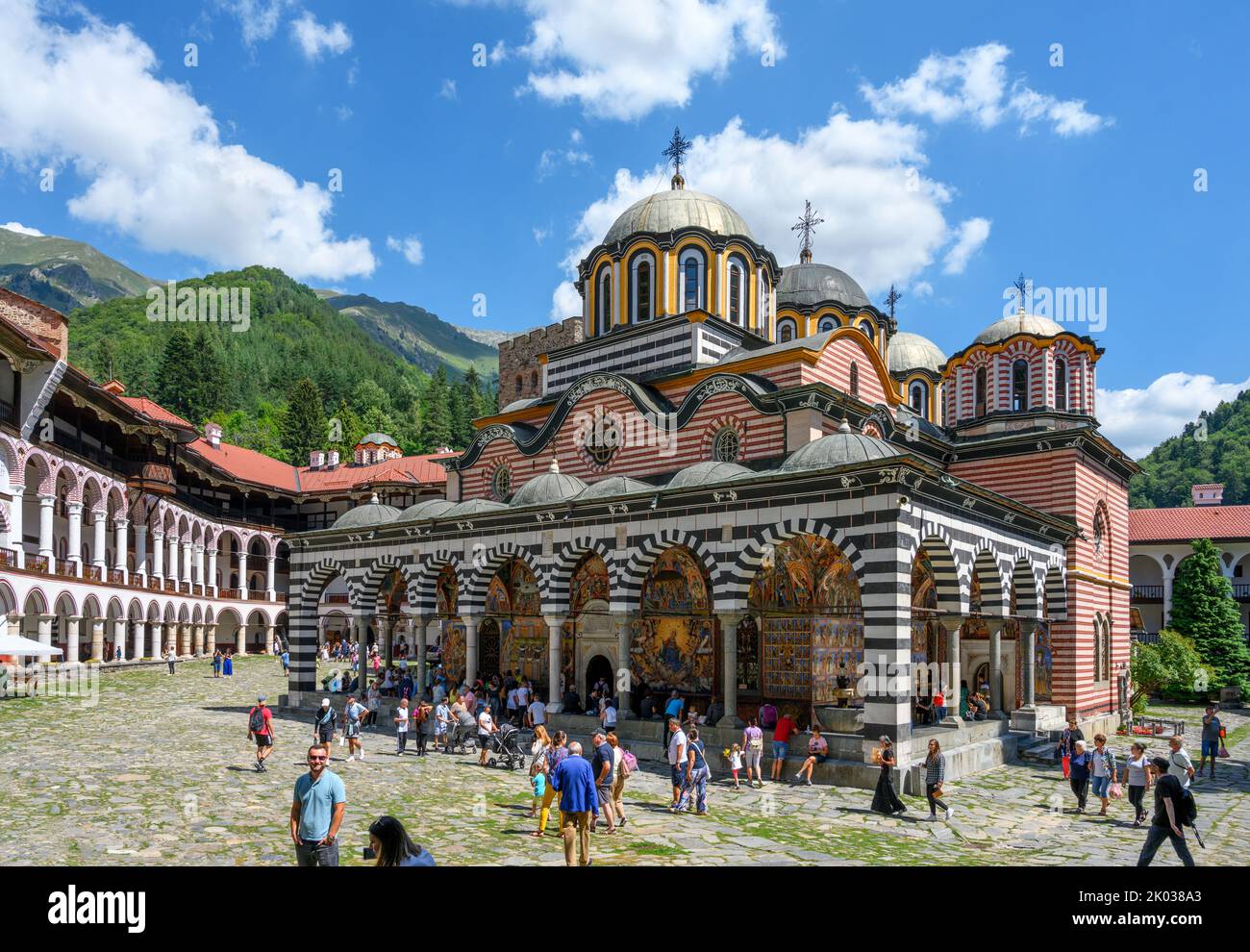 Rila-Kloster Rila, Bulgarien Stockfoto