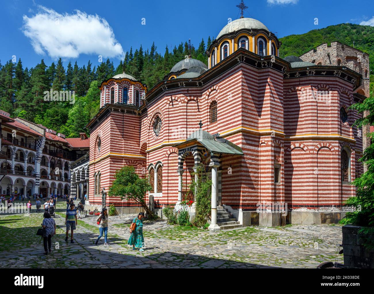 Rila-Kloster Rila, Bulgarien Stockfoto