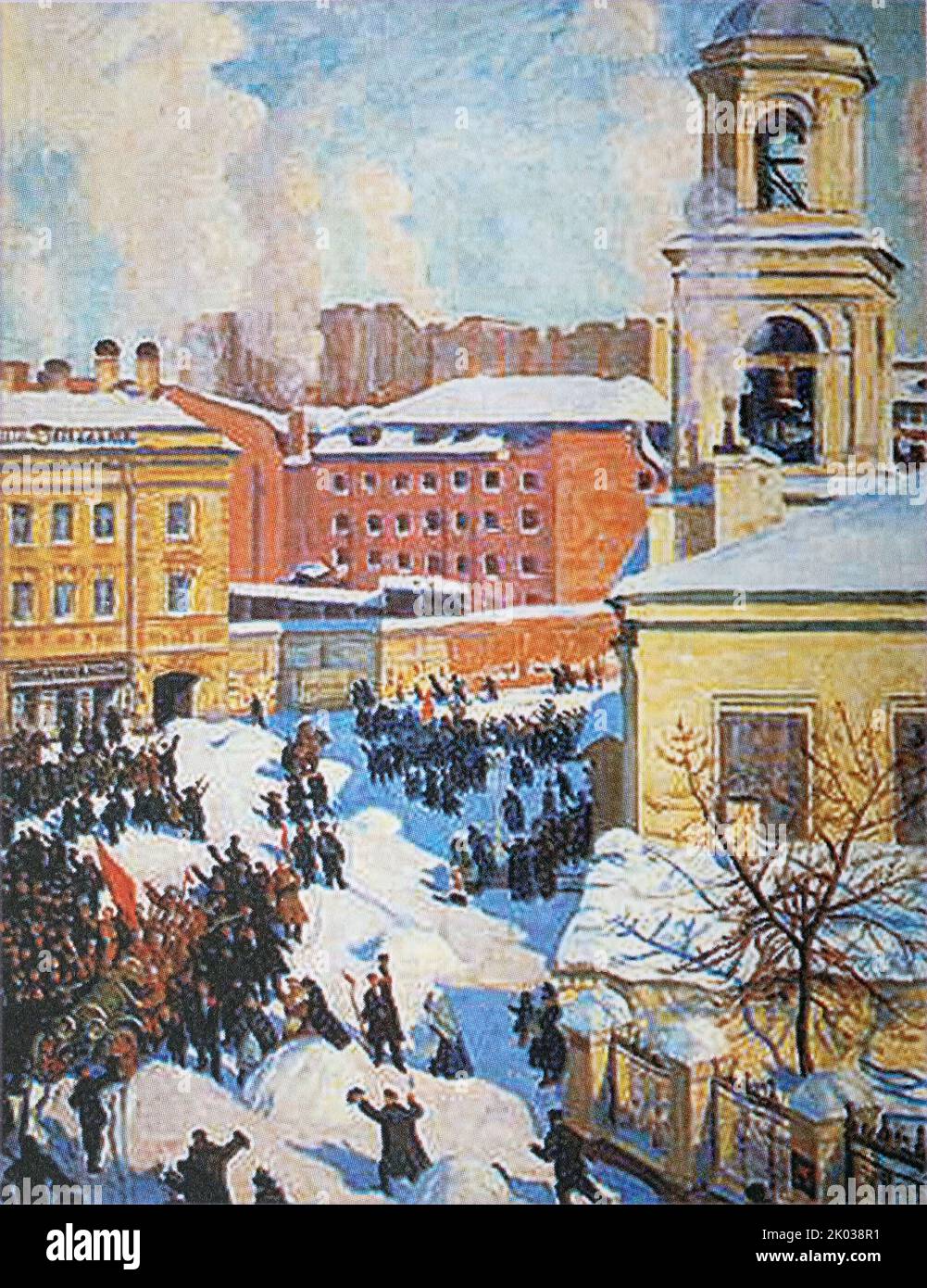 Februarrevolution. Künstler B. Kustodiev. Stockfoto