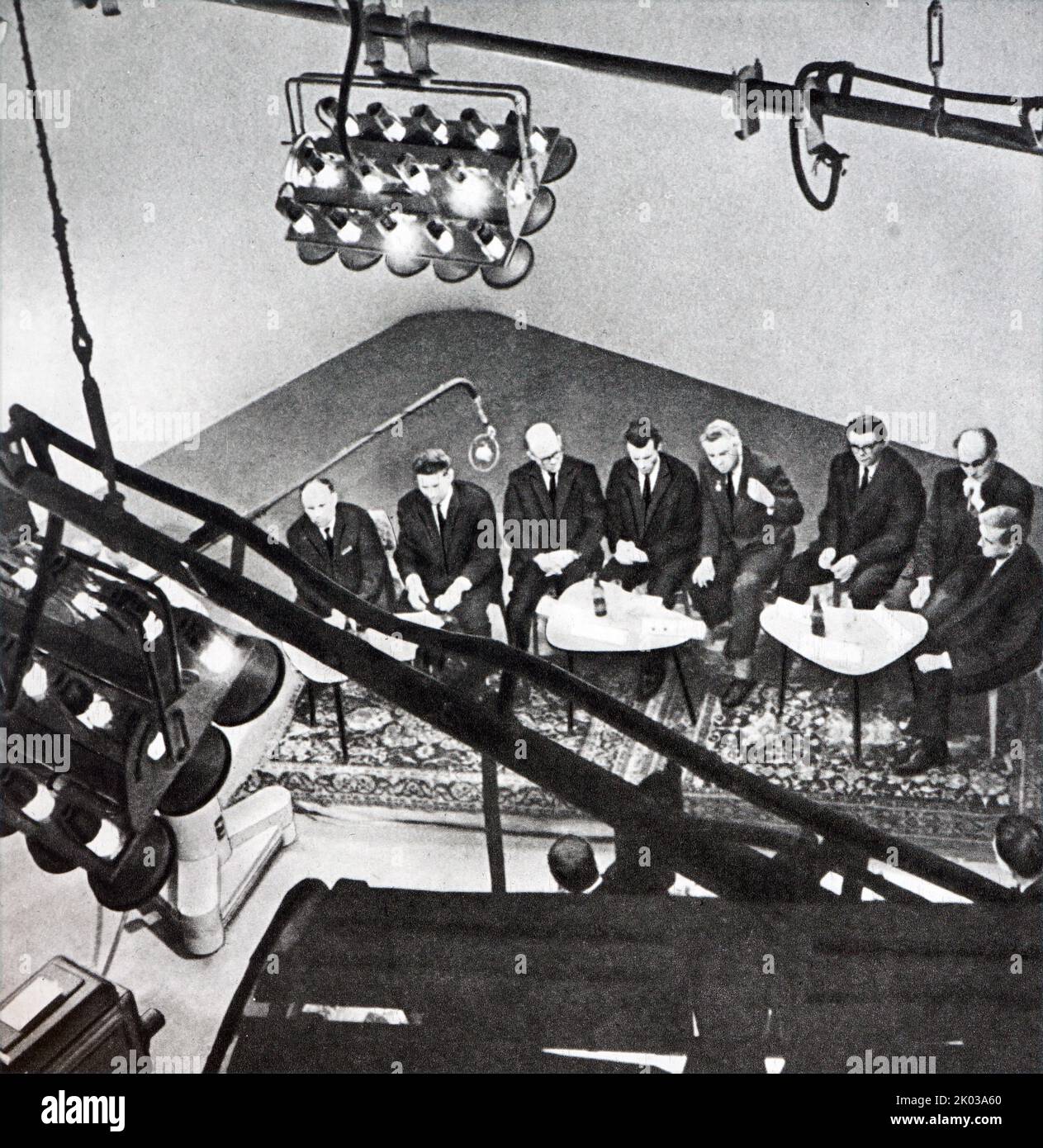 Fernsehstudio in Moskau, UdSSR. 1962. Stockfoto