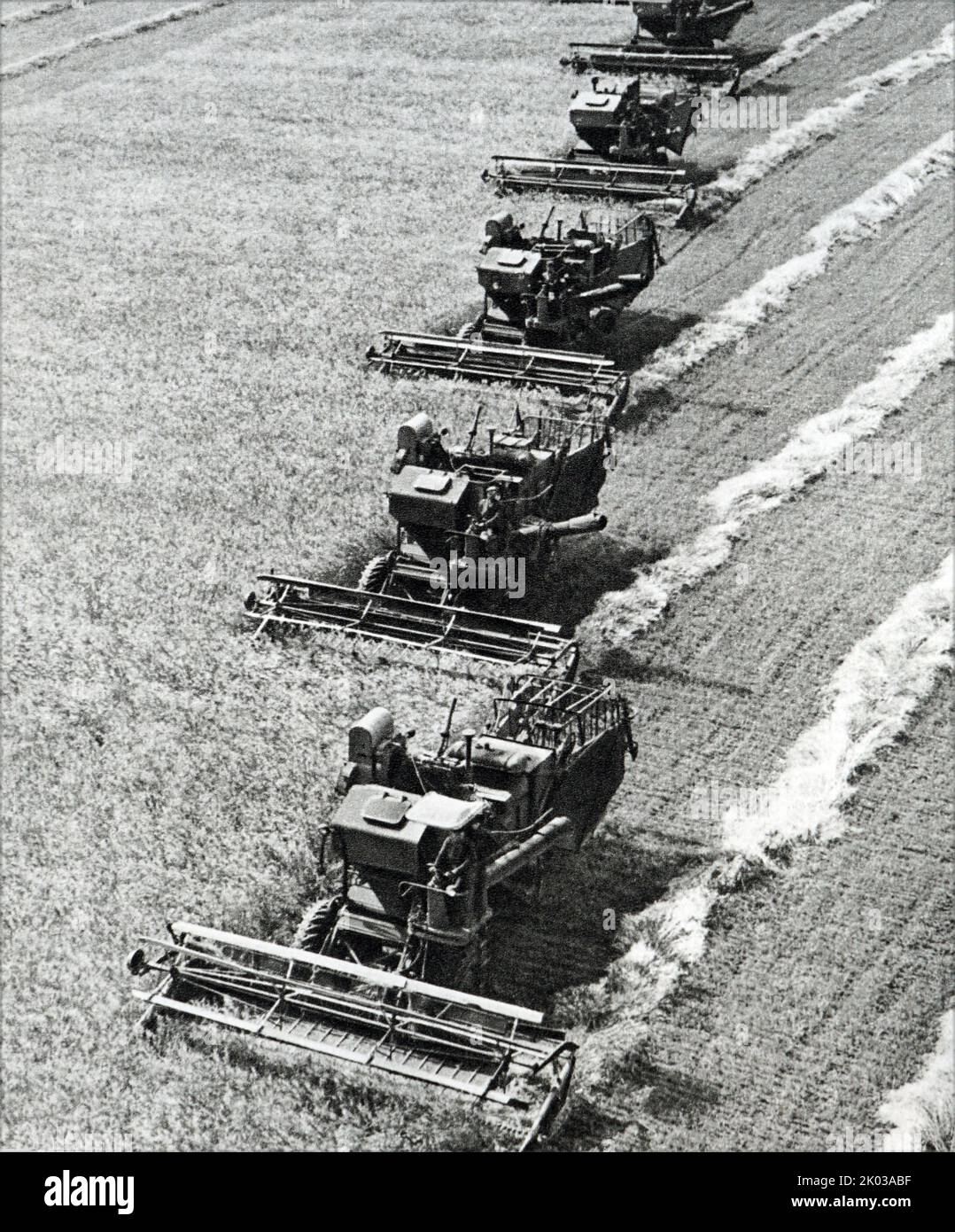 Die UdSSR hatte eine hoch entwickelte mechanisierte Landwirtschaft. Stockfoto